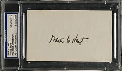 Waite Hoyt Signed Index Card PSA/DNA GEM MINT 10