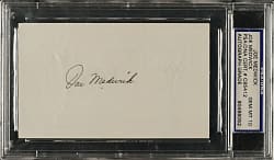 Joe Medwick Signed Index Card PSA/DNA GEM MINT 10