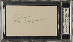 Pie Traynor Signed Index Card PSA/DNA GEM MINT 10