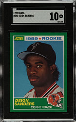 1989 Score Football #246 Deion Sanders Rookie SGC GEM MINT 10