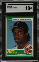 1989 Score Football #246 Deion Sanders Rookie SGC GEM MINT 10