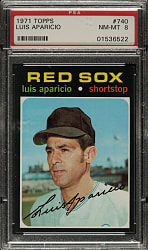 1971 Topps #740 Luis Aparicio PSA NM-MT 8