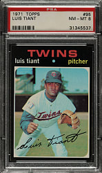 1971 Topps #95 Luis Tiant PSA NM-MT 8