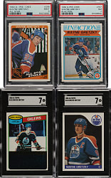 1982-1983 to 1985-1986 Topps and O-Pee-Chee Hockey Wayne Gretzky PSA- and SGC-Graded Collection (17)