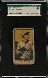 1920-1921 W514 #91 Buck Weaver SGC VG 40