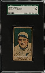1920-1921 W514 #3 Happy Felsch SGC Authentic