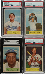 1954 Bowman PSA- and SGC-Graded Collection (14) Including Gil Hodges, Roy Campanella, and Whitey Ford