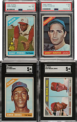 1966 Topps PSA- and SGC-Graded Collection (9) Including Sandy Koufax, two Ernie Banks, and Fergie Jenkins Rookie
