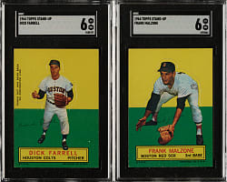 1964 Topps Stand-Up Dick Farrell and Frank Malzone SGC EX/NM 6 Pair