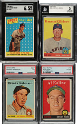 1958 Topps PSA-, SGC-, and CGC-Graded Collection (24) Including Brooks Robinson, Al Kaline, and Warren Spahn