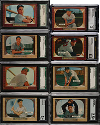 1955 Bowman CGC- and SGC-Graded Collection (8) Including Phil Rizzuto, Al Kaline, and Hoyt Wilhelm
