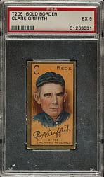 1911 T205 Gold Border Clark Griffith PSA EX 5