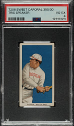 1909-1911 T206 White Border Tris Speaker Rookie PSA VG-EX 4