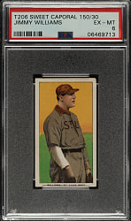 1909-1911 T206 White Border Jimmy Williams PSA EX-MT 6