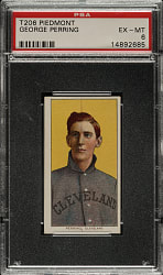 1909-1911 T206 White Border George Perring PSA EX-MT 6