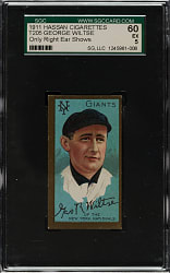 1911 T205 Gold Border George Wiltse Right Ear Only SGC EX 60