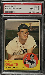 1963 Topps #240 Rocky Colavito PSA NM-MT 8