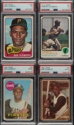 1959 to 1973 Topps Roberto Clemente PSA- and SGC-Graded Collection (13)