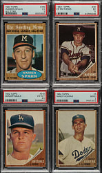 1962 Topps Hall of Fame and Star PSA-Graded Collection (12) Including Sandy Koufax, Don Drysdale, and Brooks Robinson