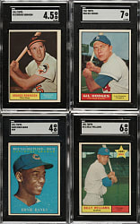 1961 Topps SGC-Graded Collection (12) Including Brooks Robinson, Ernie Banks, and Billy Williams Rookie