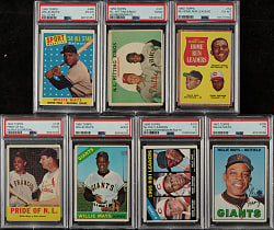 1958 to 1967 Topps Willie Mays PSA-Graded Collection (7)