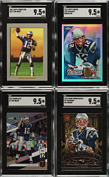 2005 to 2021 Topps and Panini Football Tom Brady SGC MINT+ 9.5 Collection (37)