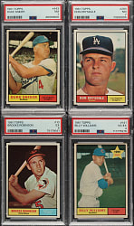 1961 Topps PSA-Graded Collection (36) Including Duke Snider, Don Drysdale, and Billy Williams Rookie