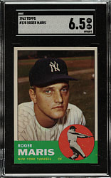 1963 Topps #120 Roger Maris SGC EX/NM+ 6.5