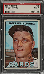 1967 Topps #45 Roger Maris PSA NM 7