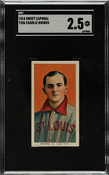 1909-1911 T206 White Border Charlie Rhodes SGC GOOD+ 2.5