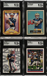 2005 to 2021 Topps, Upper Deck and Donruss Football Tom Brady SGC MINT+ 9.5 Collection (28)