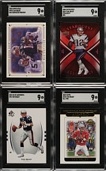 2002 to 2020 Topps, Upper Deck and Bowman Football Tom Brady SGC MINT 9 Collection (26)