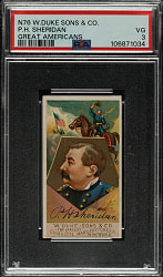 1888 N76 Duke "Great Americans" P. H. Sheridan PSA VG 3