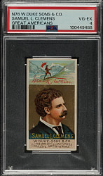 1888 N76 Duke "Great Americans" Samuel L. Clemens PSA VG-EX 4