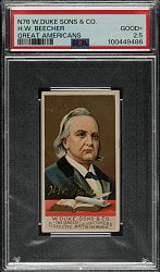 1888 N76 Duke "Great Americans" H. W. Beecher PSA GOOD+ 2.5