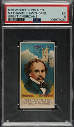 1888 N76 Duke "Great Americans" Nathaniel Hawthorne PSA EX 5