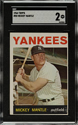 1964 Topps #50 Mickey Mantle SGC GOOD 2