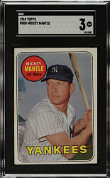 1969 Topps #500 Mickey Mantle SGC VG 3