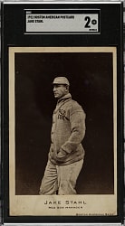1912 Boston American Series Red Sox Postcard Jake Stahl SGC GOOD 2
