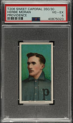1909-1911 T206 White Border Herbie Moran PSA VG-EX 4