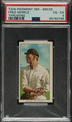 1909-1911 T206 White Border Fred Merkle Throwing PSA VG-EX 4