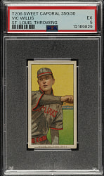 1909-1911 T206 White Border Vic Willis Throwing PSA EX 5