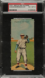 1911 T201 Mecca Double Folder Miller Huggins/Roger Bresnahan PSA EX-MT 6