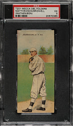 1911 T201 Mecca Double Folder Christy Mathewson/Al Bridwell PSA EX 5