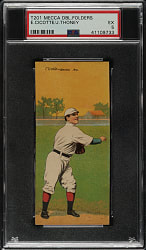 1911 T201 Mecca Double Folder Cicotte/Thoney PSA EX 5
