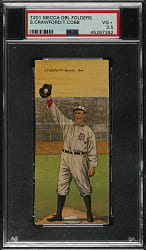1911 T201 Mecca Double Folder Ty Cobb/Sam Crawford PSA VG+ 3.5