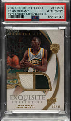 2007-2008 Upper Deck Exquisite Collection Exclusives Memorabilia Basketball #EEM-KD Kevin Durant Rookie #20/35 PSA Authentic