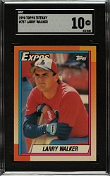 1990 Topps Tiffany #757 Larry Walker Rookie SGC GEM MINT 10
