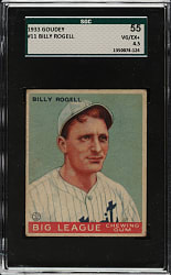 1933 R319 Goudey #11 Billy Rogell SGC VG/EX+ 55
