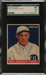 1933 R319 Goudey #100 George Uhle SGC VG+ 45